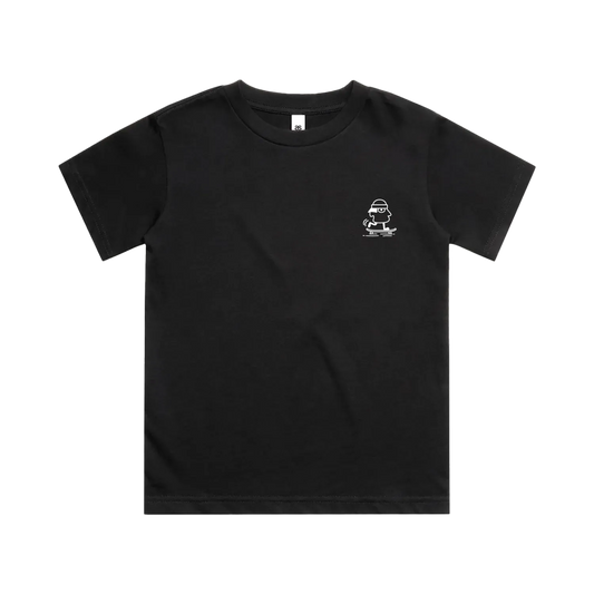 Black front flat lay