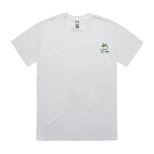 White front flat lay