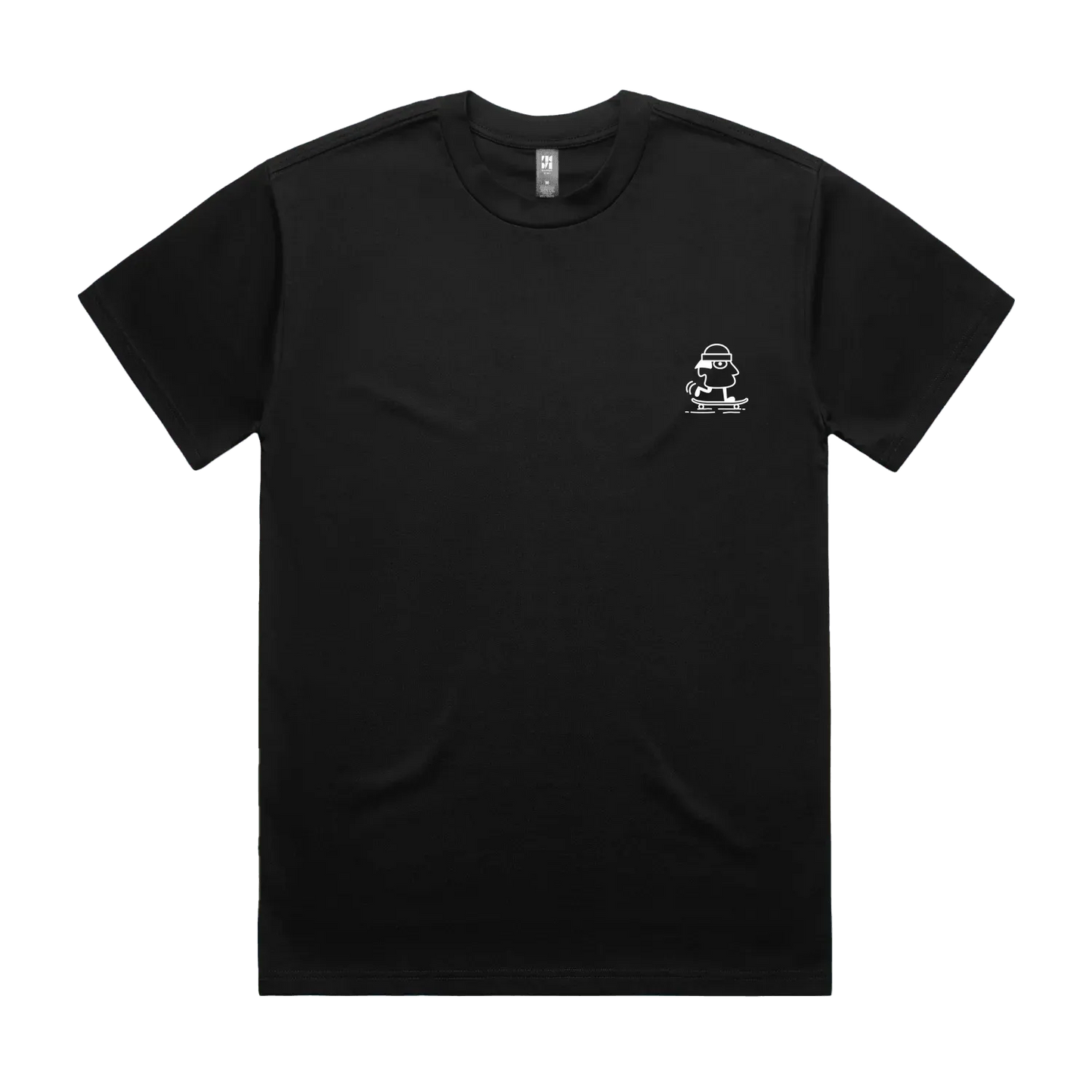 Black front flat lay