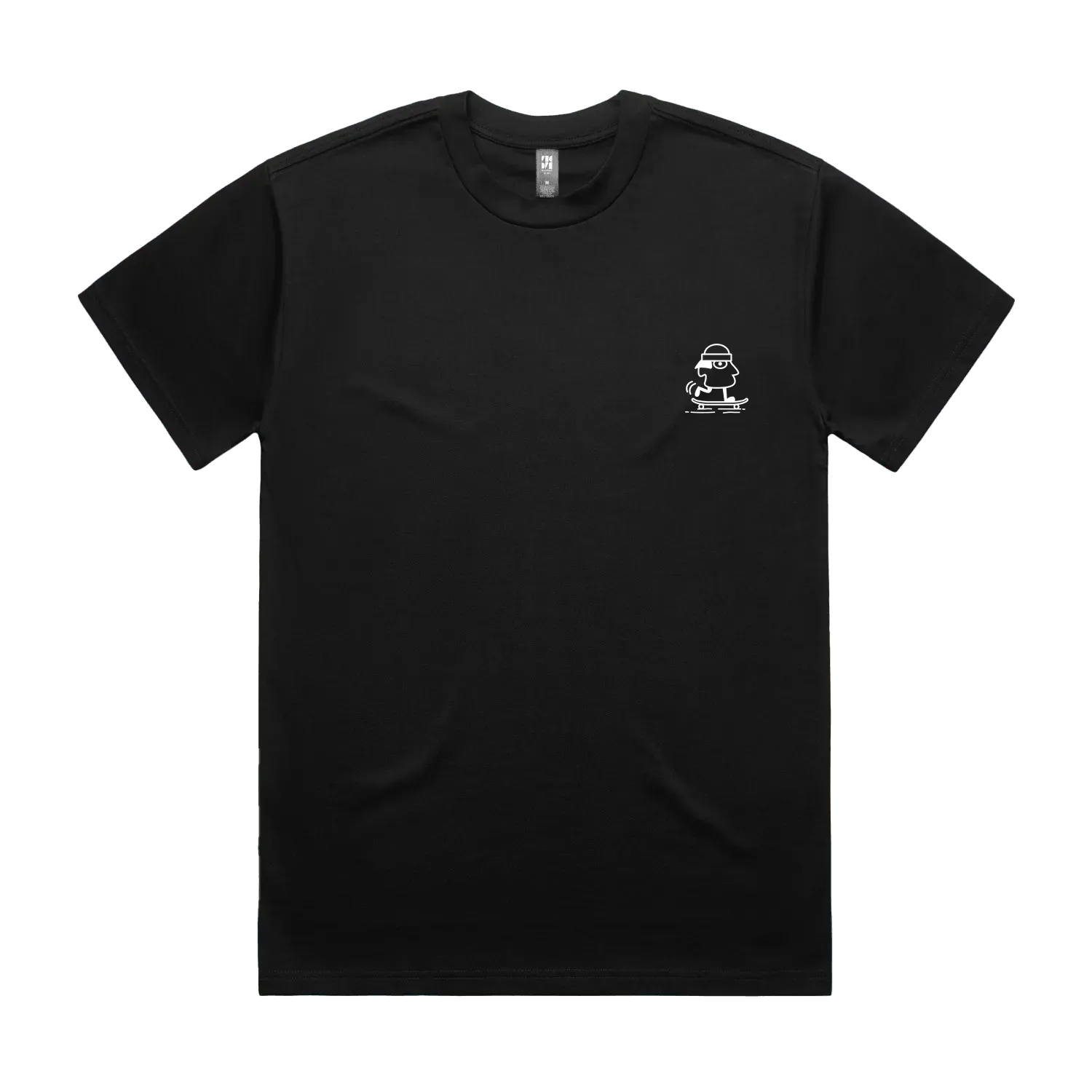 Black front flat lay