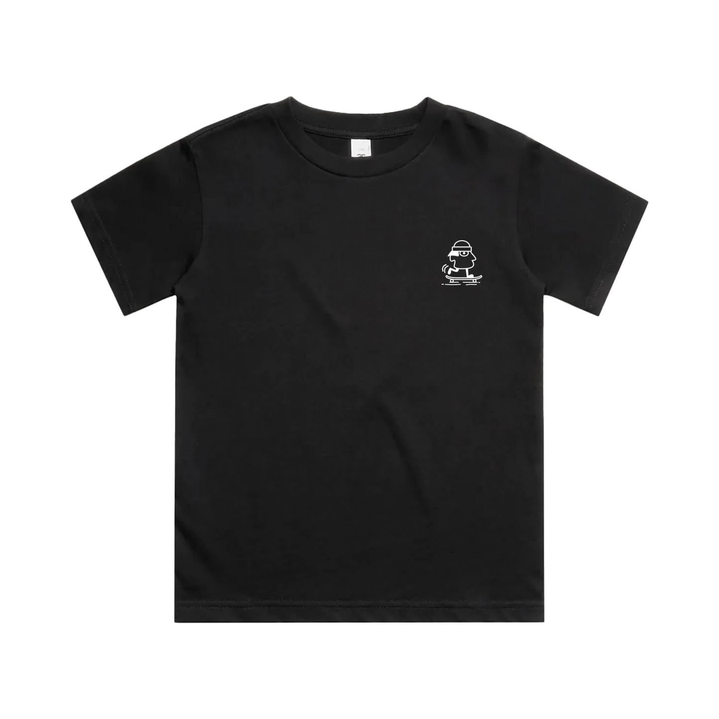 Black front flat lay