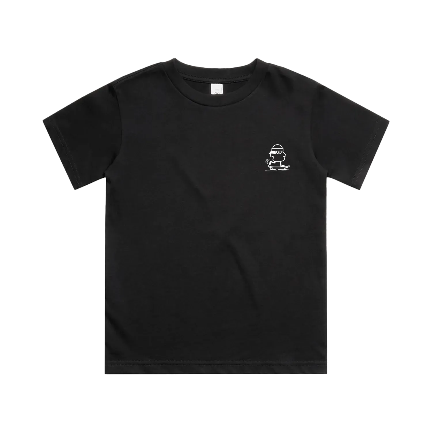 Black front flat lay