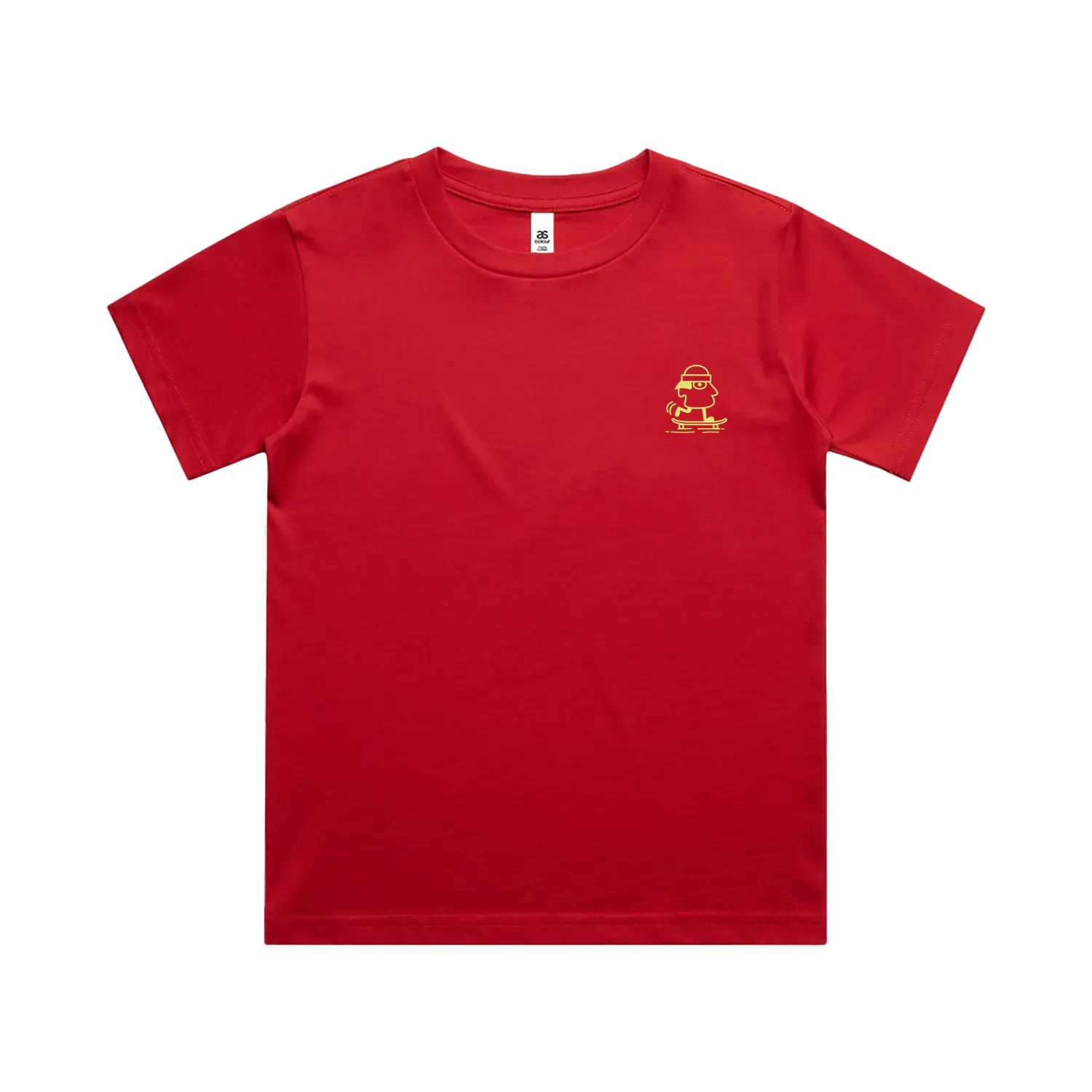 Red front flat lay