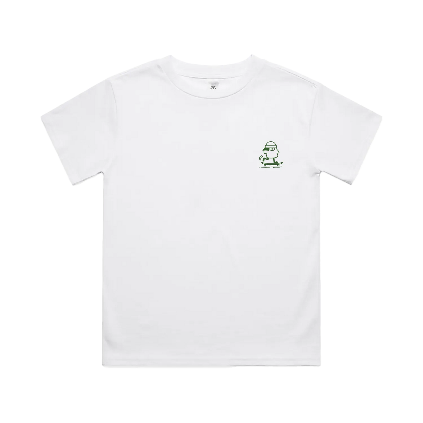 White front flat lay