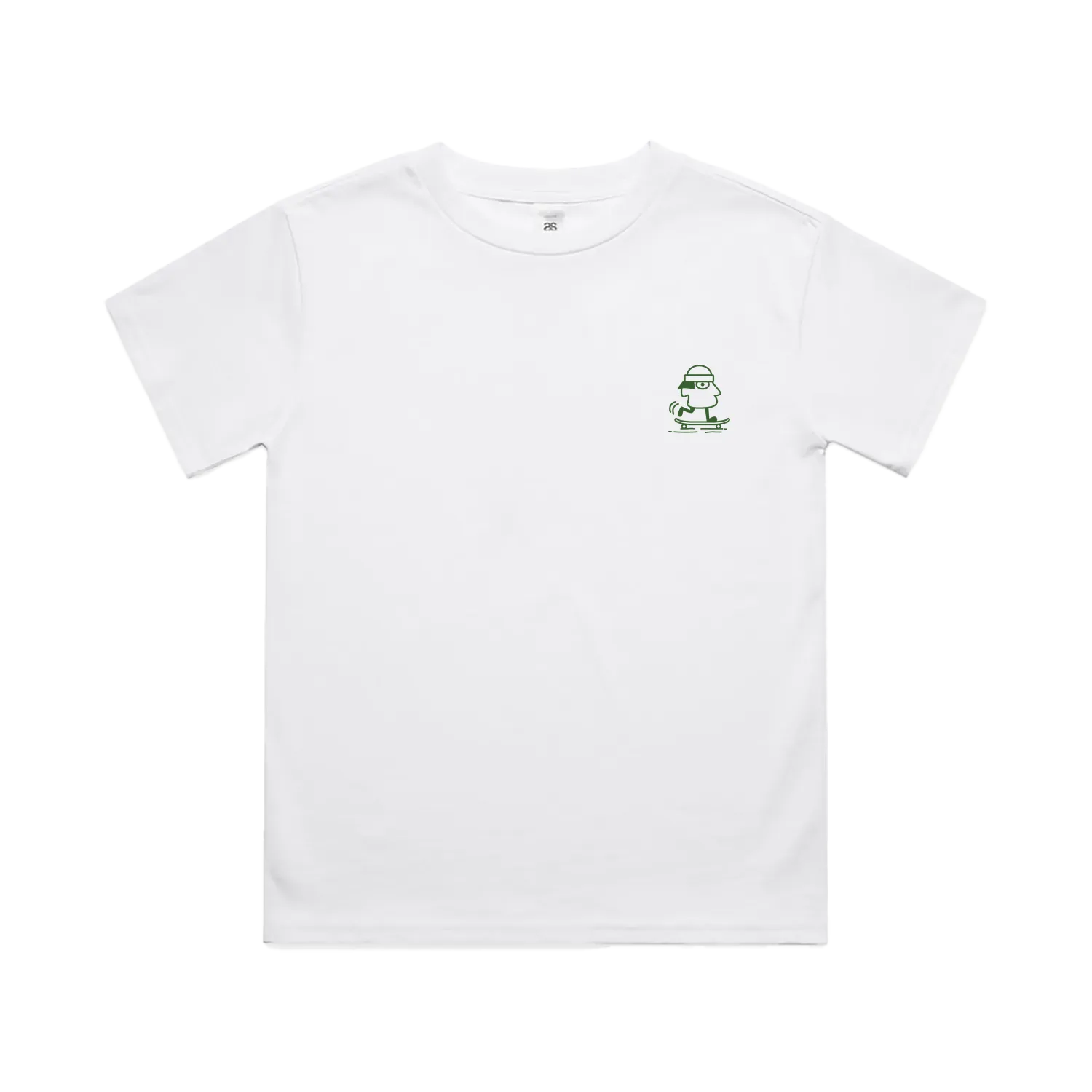 White front flat lay